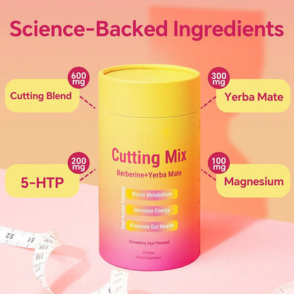 Cross-border mate tea powder Cutting Mix strawberry-flavored solid beverage source factory berberine filling powder
